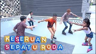 PERTAMA KALINYA LEIKA LATIHAN SEPATU RODA DI SKATE PARK