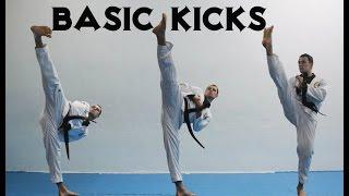 Basic kicks in taekwondo