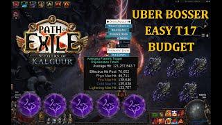 Poe 3.25  Budget  Uber Boss Killer  Easy T17  Cheapest Build  Tanky  High DMG Flamewood Totem