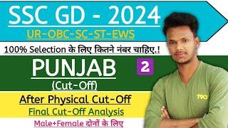 Punjab Cut Off ssc gd 2024  ssc gd punjab general border area cut off 2024  #sscgdfinalcuttoff