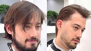 Corte de cabello masculino a tijera #tutorial #clasico #hairstyle