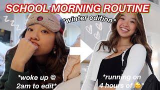 SCHOOL MORNING ROUTINE *i woke up at 2am...*  Vlogmas Day 5