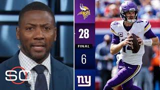 Sam Darnold is perfect so far - ESPN blasts Vikings to 28-6 win over Giants in season opener