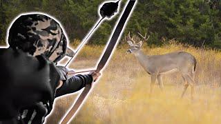 WHITETAIL at 10 YARDS Self Bow Hunt pt. 2