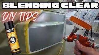 Auto painting blending clear coat  smart blend and bumper scratch repair.