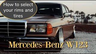 Mercedes Benz W123 - Guide to change your rims and tire size tutorial Class E