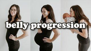 PREGNANT BELLY PROGRESSION  Week by Week Transformation