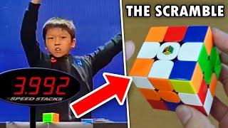 Legendary 4.48 Rubiks Cube WORLD RECORD Average by YiHeng Wang