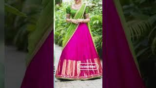 2024s Most Beautiful Half Saree Designs  New Collection #trending #viral #saree #shorts #short