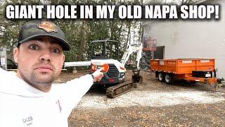 THEY PUT A MASSIVE HOLE IN MY DREAM SHOP OLD GIANT NAPA STORE RENOVATION Ep. 6