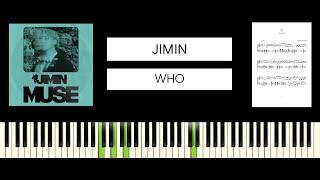 Jimin - Who BEST PIANO TUTORIAL & COVER