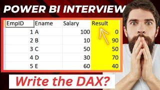 Scenario based on DAX - Index  Power BI Interview  Asked in a MNC