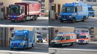 Vollalarm 10 Einsatzfahrzeuge der Werkfeuerwehr BASF Ludwigshafen FuRW Süd & Umweltüberwachung