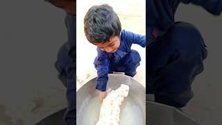 boy bathing rabbit