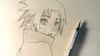 Drawing Sasuke Uchiha - How To Draw Sasuke  Naruto