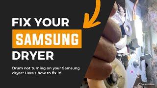 Samsung Dryer Repair - Drum Not Turning - Idler Pulley Replacement - DC93-00634A