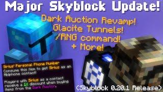 Major Skyblock Update Dark Auction Revamp RNG Command Glacite Tunnels Hypixel Skyblock News