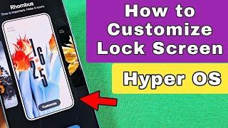 how to customize lock screen clock style for Poco phone Hyper OS