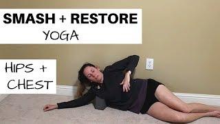 How to Use a Yoga Block to Open Chest and Low Back - Chest and Low Back + Hip Restorative Yoga
