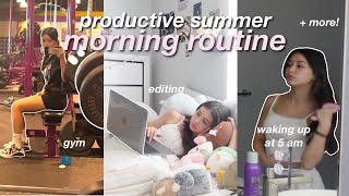 PRODUCTIVE SUMMER MORNING ROUTINE