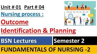 Planning in Nursing Process Nursing care Plan  P#4 Fundamentals of Nursing  BSN Lectures
