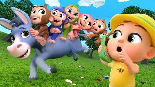 5 Little Monkeys Jumping on the Farm  Lalafun Nursery Rhymes & Kids Songs