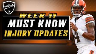 Fantasy Football Week 11 Injury News and Updates Deshaun Watson Justin Fields Alexander Mattison