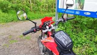 Motorrad  Motorcycle  Beta Alp 200 on Tour 2019-05-05 Usterling wachsender Felsen