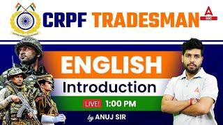CRPF Tradesman English Class  Syllabus Introduction by Anuj Sir