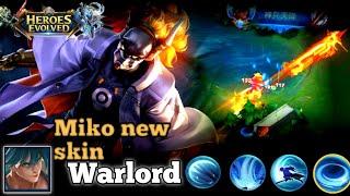Heroes Evolved New Skin  Miko  Warlord  heroes evolved all heroes 2022