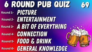 Virtual Pub Quiz 6 Rounds Picture Entertainment Bit Of Everything Connection Food & Drink No.69