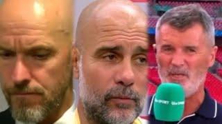 Pep Guardiola Erik Ten hag & Roy Keane Post match interview  ManCity 1-1 ManUnited