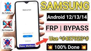 New Method - All Samsung Frp Bypass 2024 Android 121314  No Code *#0*# - No Need TalkBack