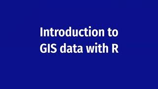 Introduction to Geographic Information Systems GIS Data with R