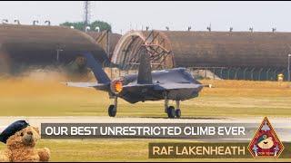 THIS HAS TO BE THE BEST EVER F-35 UNRESTRICTED CLIMB EVER  SEEN FROM RAF LAKENHEATH