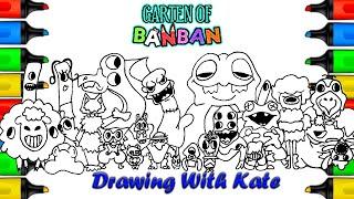 Garten of Banban 4 Coloring page Coloring All New Bosses + Secret Ending