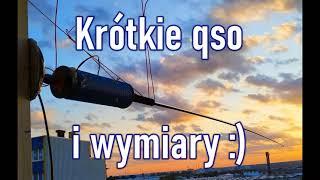 Antena teleskopowa długość 286cm. Pracuje 36MHz - 70MHz. Wymiary do odwzorowania w filmiku 