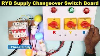 RYB Supply Changeover Switch Board  3 phase changer connection @TheElectricalGuy