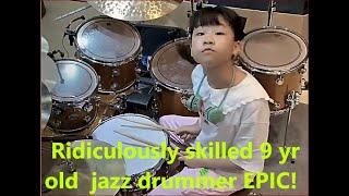 #shorts  RIDICULOUSLY GREAT 9 YR OLD JAZZ DRUMMER Epic 