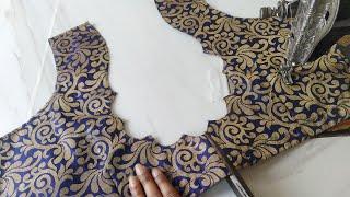 Very popular blouse back neck design  cutting and stitching back neck blouse design  blouse