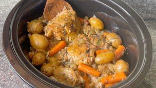 Never Any Leftovers Slow Cooker HONEY GARLIC CHICKEN and POTATOES