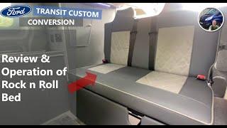 Hammond Rock & Roll Bed Review & set up in 10 seconds In Transit Custom Camper  EP16