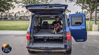 Honda Element Platform  Instant Bed Mode with Rear Seats