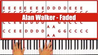 Faded Piano How to play Alan Walker Faded Piano Tutorial