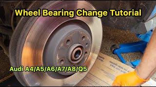 How to Replace the Front Wheel Bearing on an Audi A7  **A4A5A6A7A8 Porsche Macan**