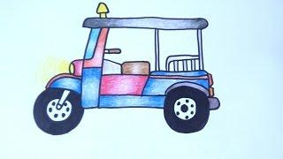 How To Draw Tuk Tuk Taxi Thailand