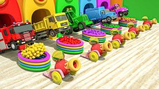 Wheels On the Bus song - Make friends in a colorful garage - Baby Nursery Rhymes & Kids Songs