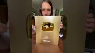 Gold Play Button Unboxing 1 Million Subs Award