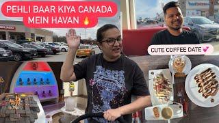 PEHLI BAAR KIYA CANADA MEIN HAVAN  CUTE COFFEE DATE WITH TYAGI JI AND VEDA  ROHINIDILAIK