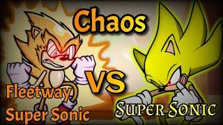 FNF  Fleetway Super Sonic Vs Modern Super Sonic Sings Chaos COVER